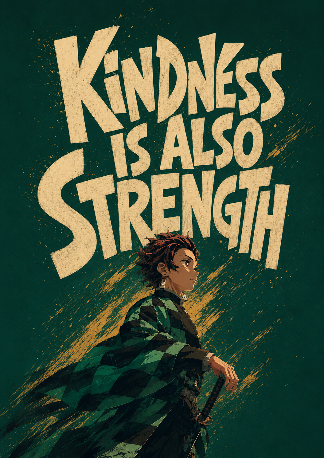 Tanjiro Kindness Is Strength Poster