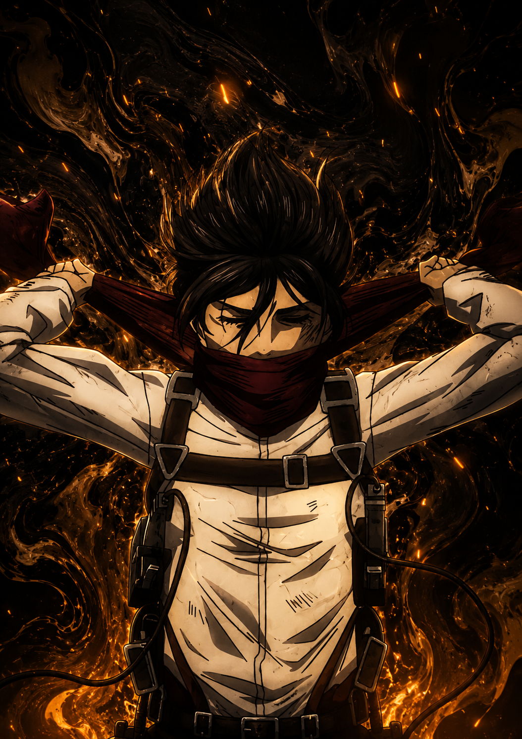 Mikasa Ember Fury Poster